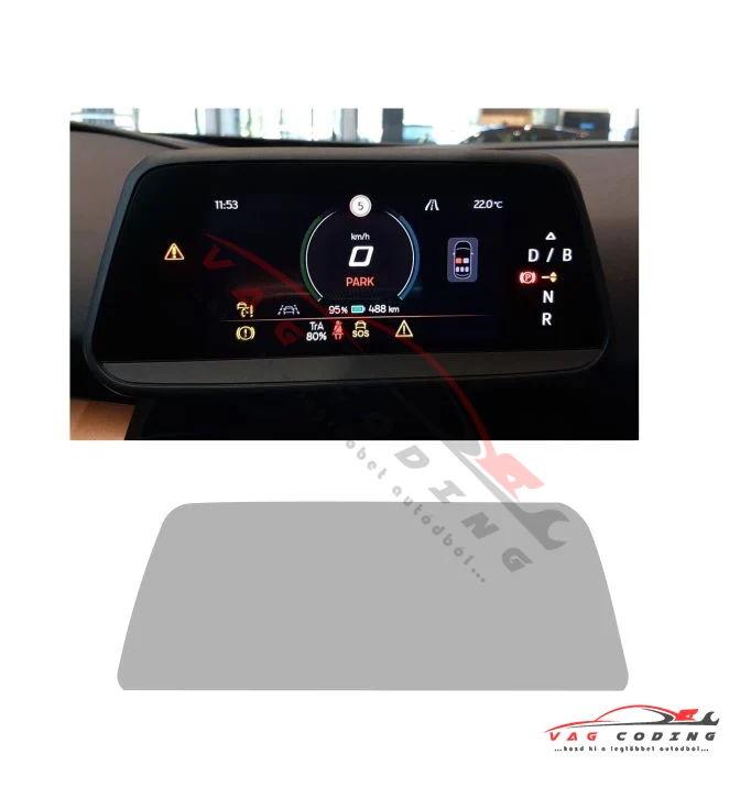 Disskin™ matt kijelzővédő fólia Cupra Born / Tavascan Tacho MATT (Anti-Finger-Print)